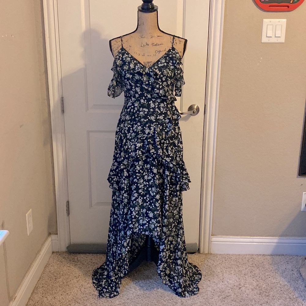 Women’s ASTR The Label Floral Spaghetti Strap high low dress